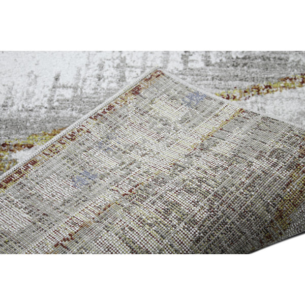 Union Rustic Jouanna Gray/Brown/Blue Rug & Reviews Wayfair